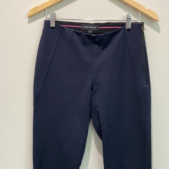 Pink Tarten Blue Scuba Ponte Straight Leg Pant - Picture 4 of 14